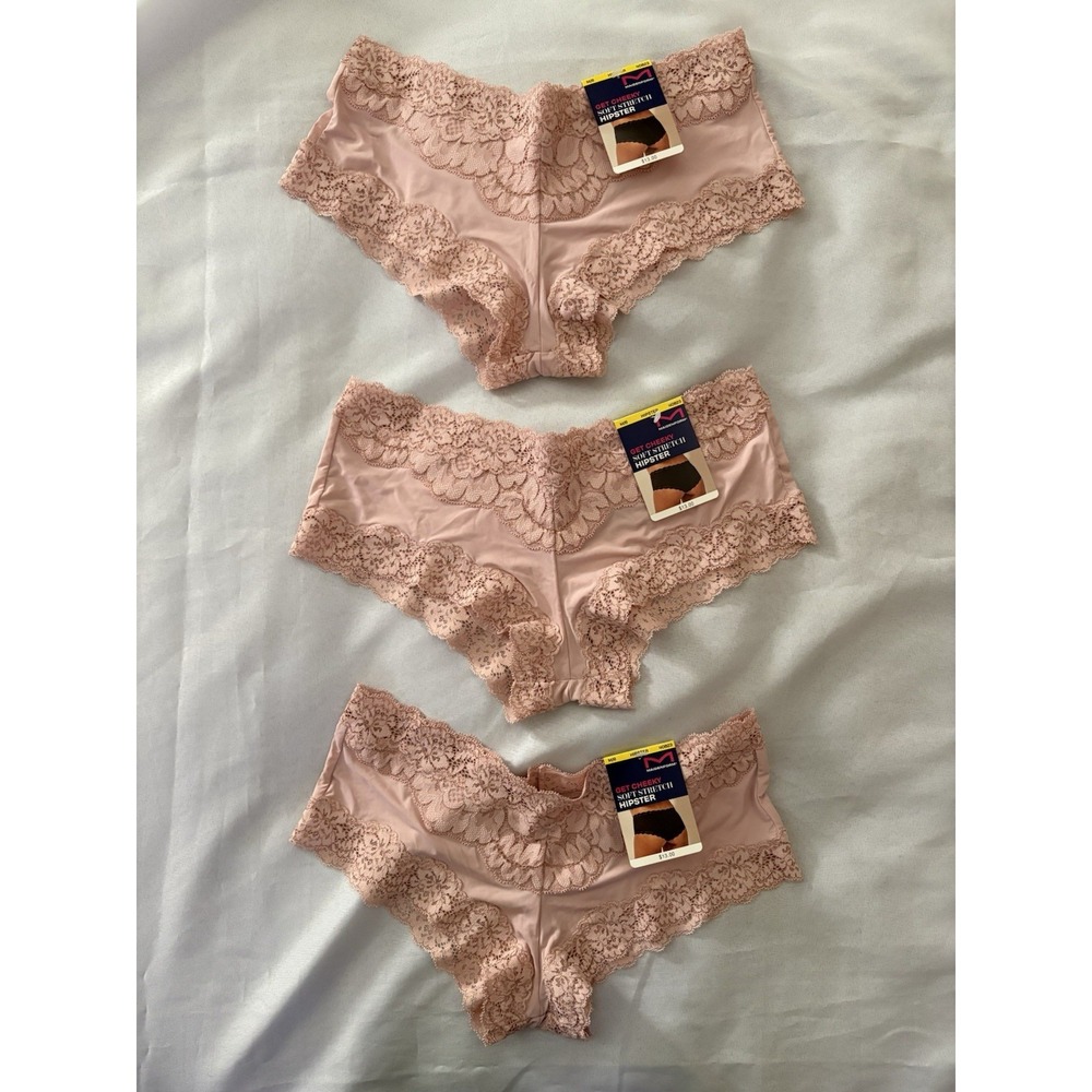 NEW Maidenform Sexy Must Haves Luxurious Lace Hipster Panty 3 Pair 40823 Medium